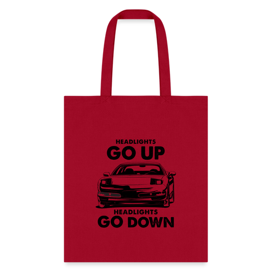 Headlights Tote Bag - red