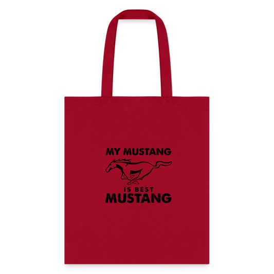 Mustang Tote Bag - red