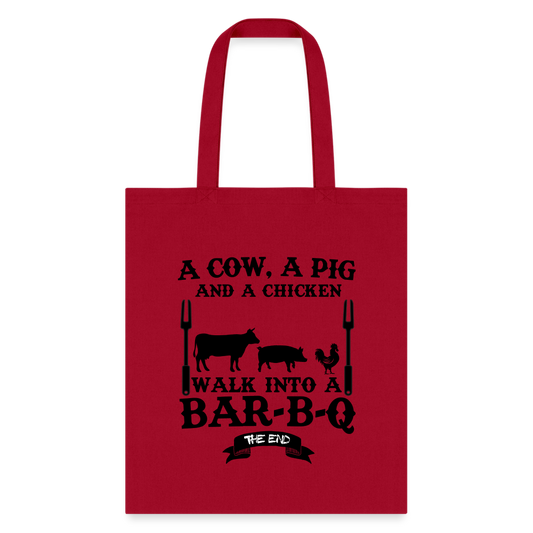 BBQ Tote Bag - red
